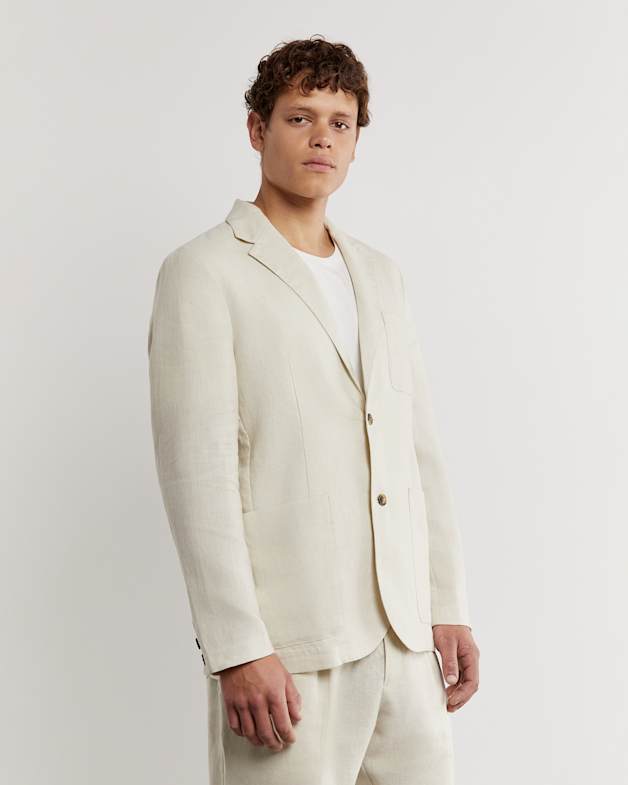 Kurt Linen Jacket in Oatmeal JAG
