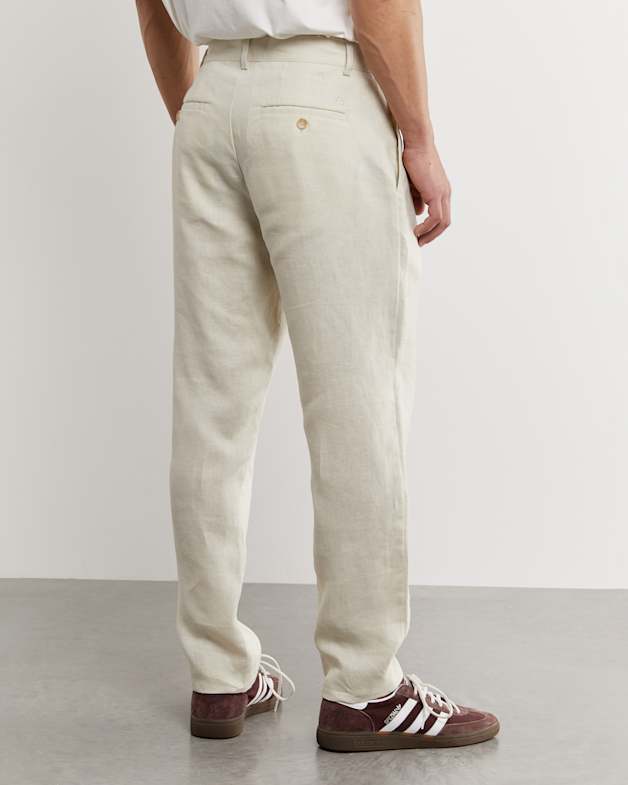 Kane Linen Pleat Pant in Oatmeal JAG
