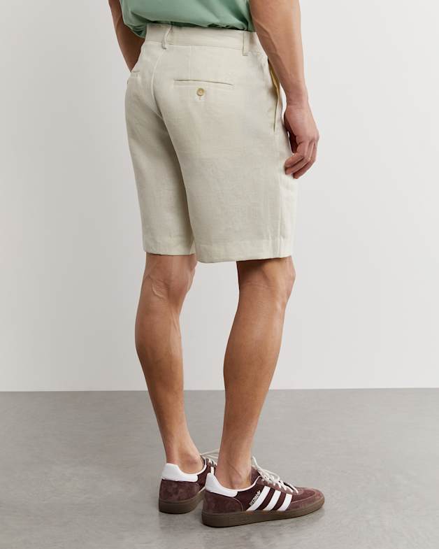 Koah Linen Pleat Short in Oatmeal JAG
