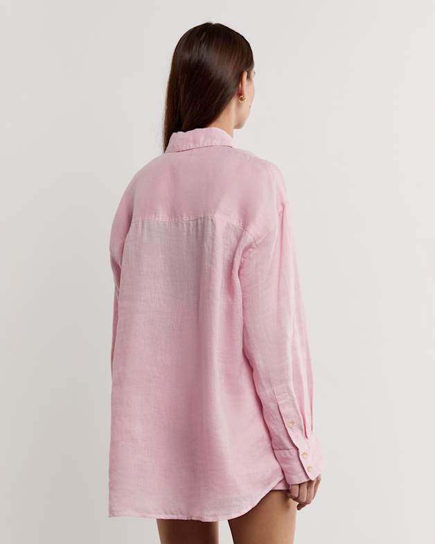 Cindy Oversized Shirt in Pink | JAG