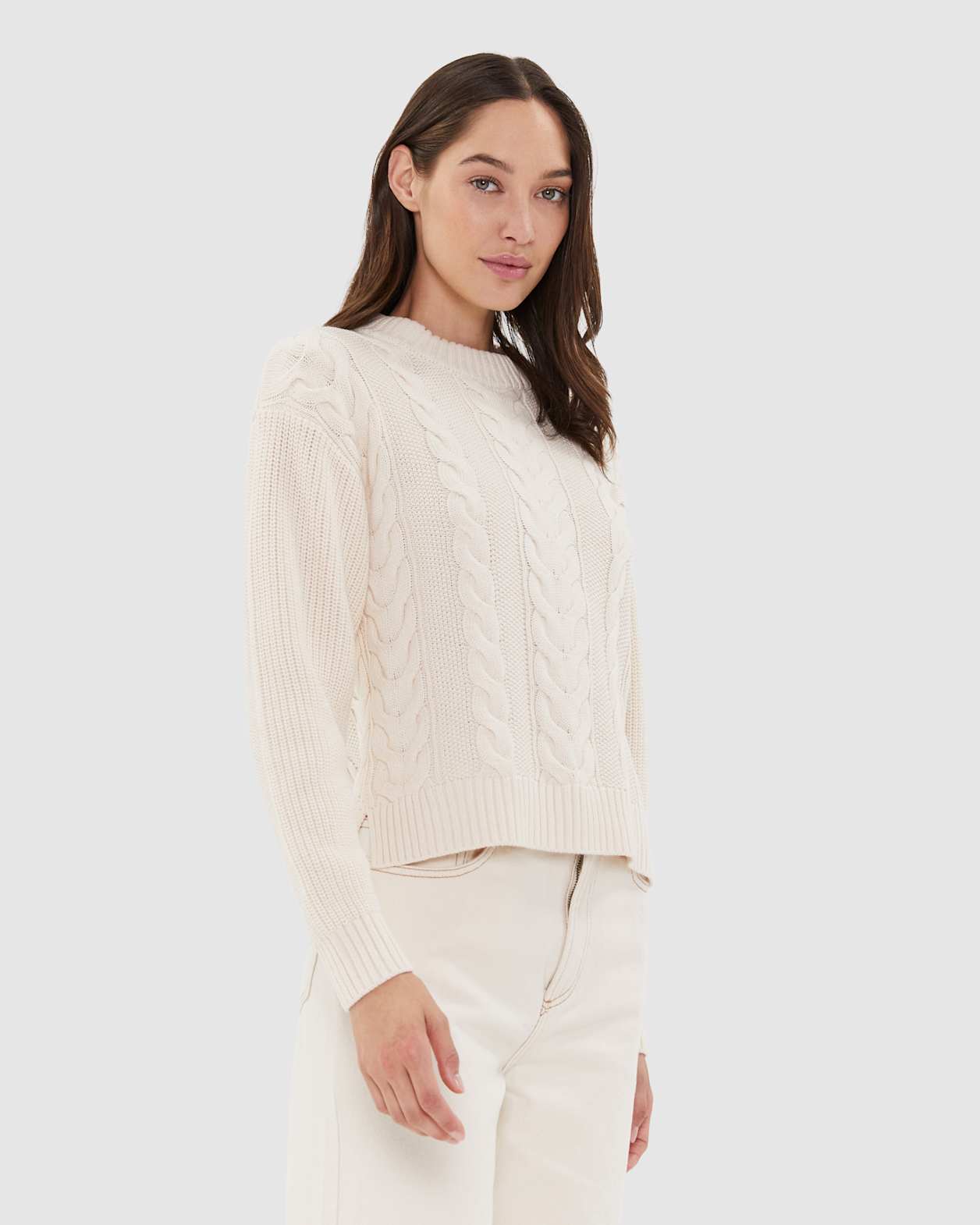 Sofia Cable Knit in CHALK