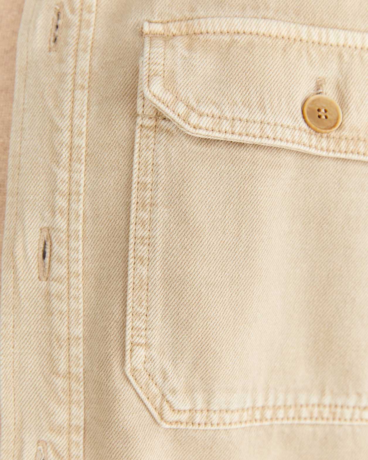Overdyed Shirt Jacket in NEUTRAL