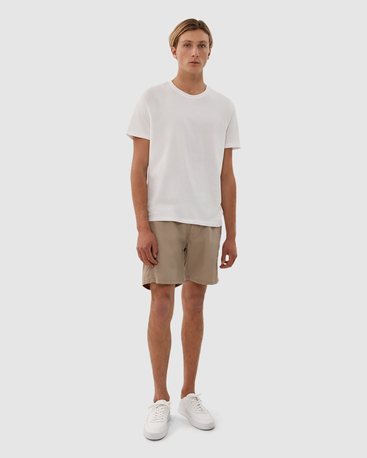 Cotton Linen Chino Short in SANDSTONE