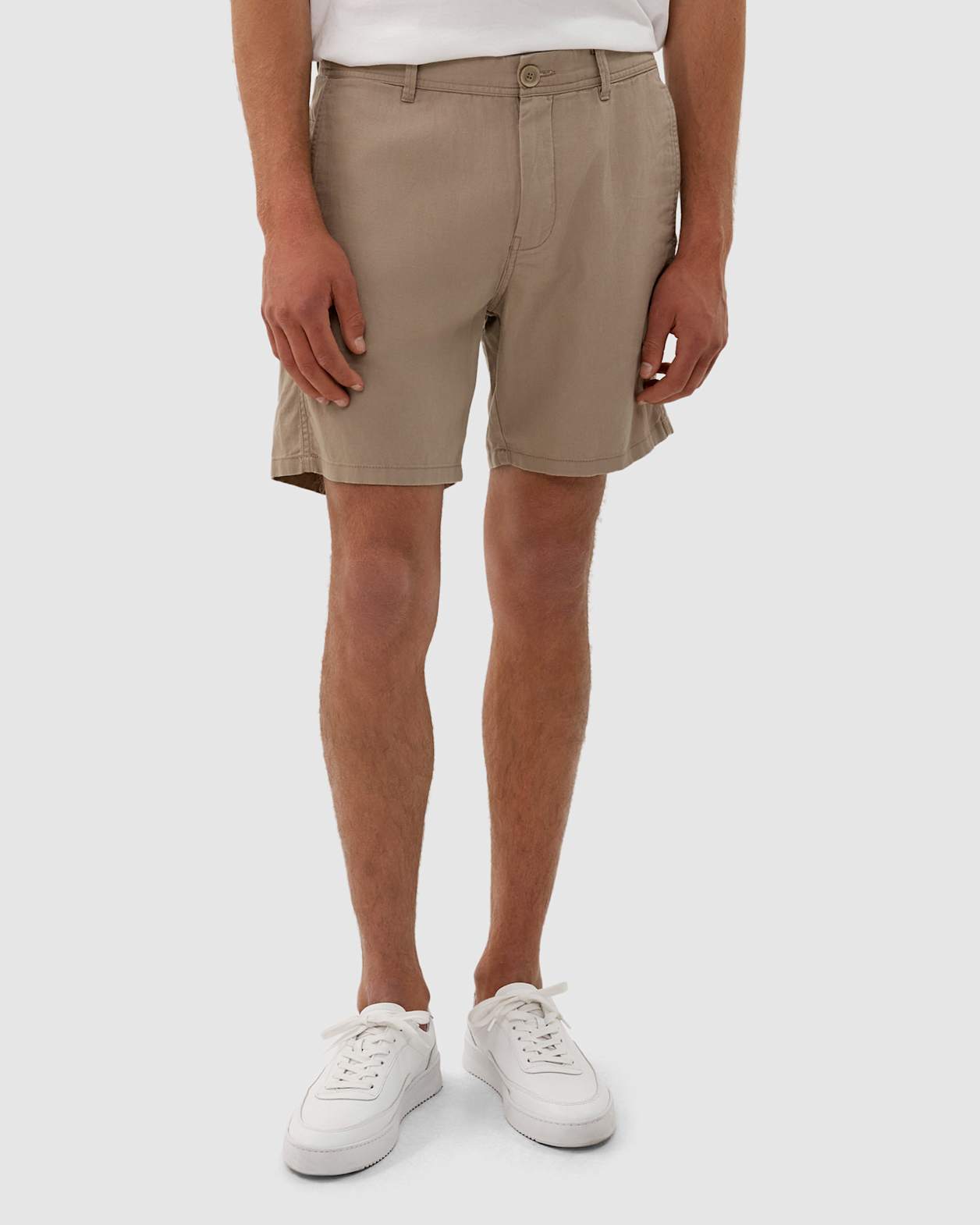 Cotton Linen Chino Short in SANDSTONE