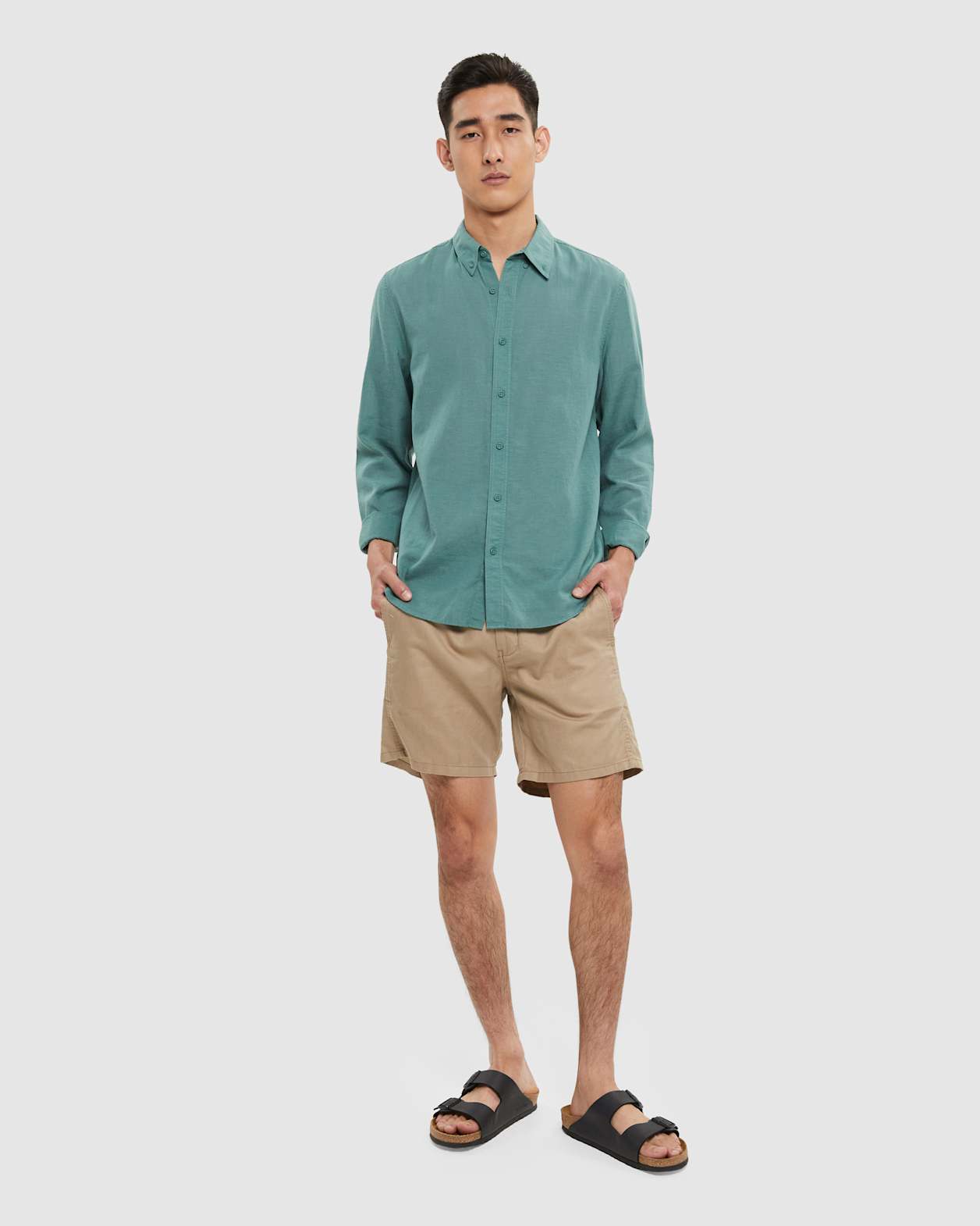 Tencel Linen Shirt in TEAL