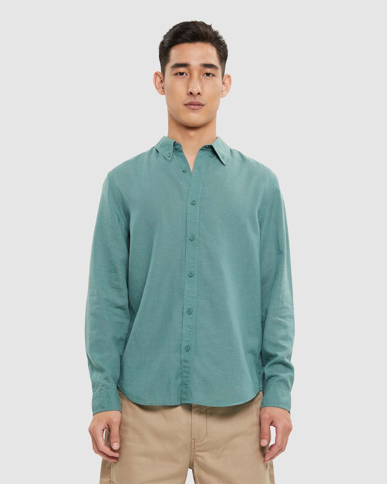 Tencel Linen Shirt in TEAL