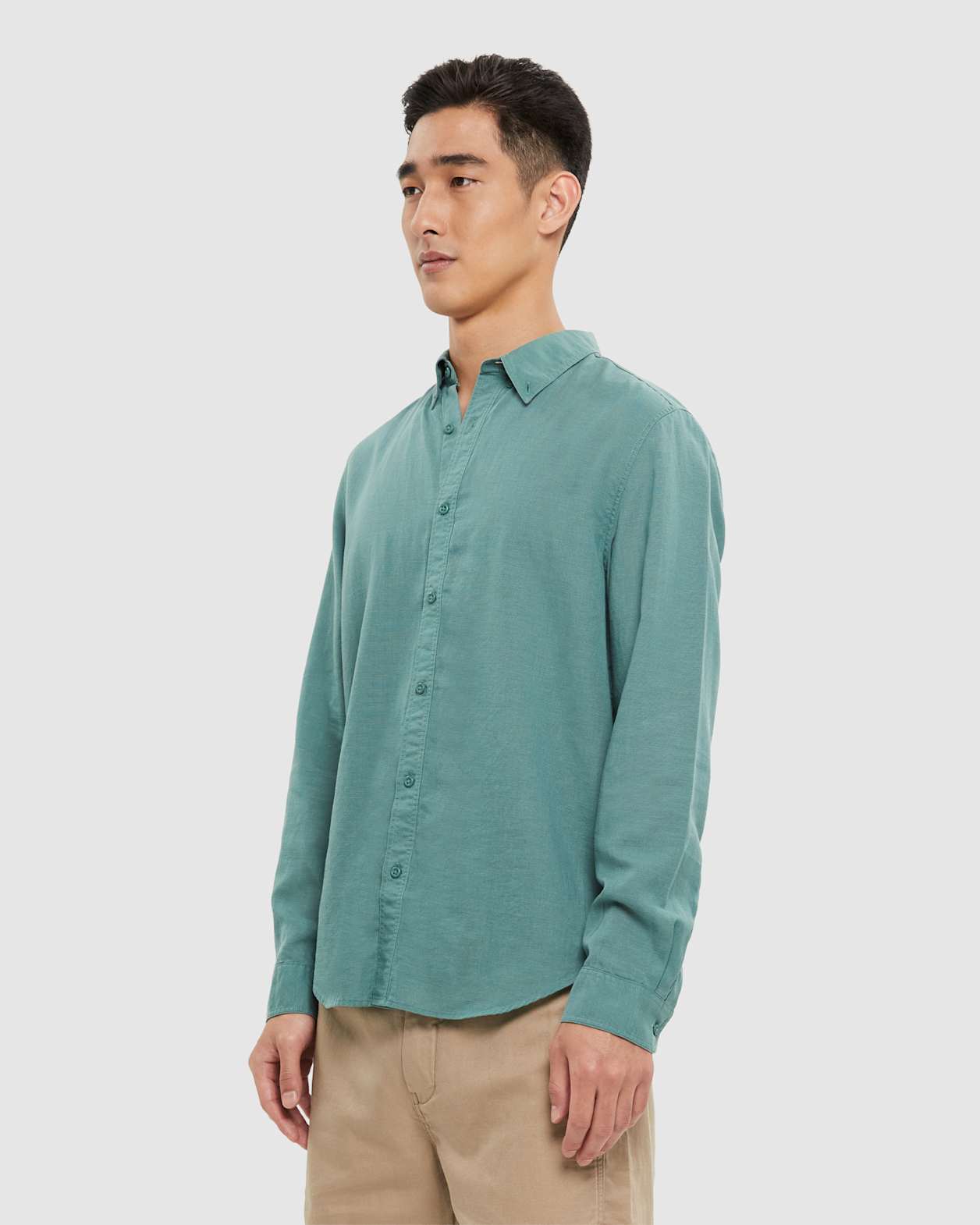 Tencel Linen Shirt in TEAL