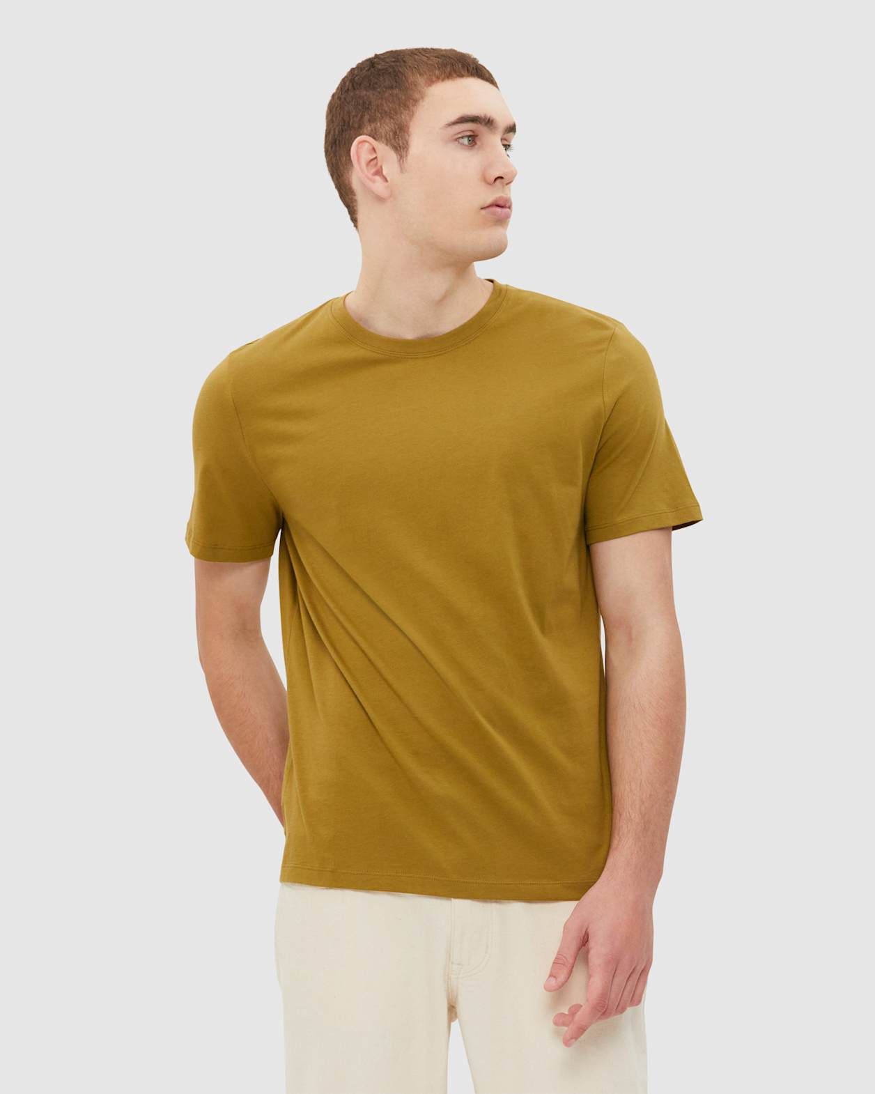 Essential Crew Neck Tee in OLIVE