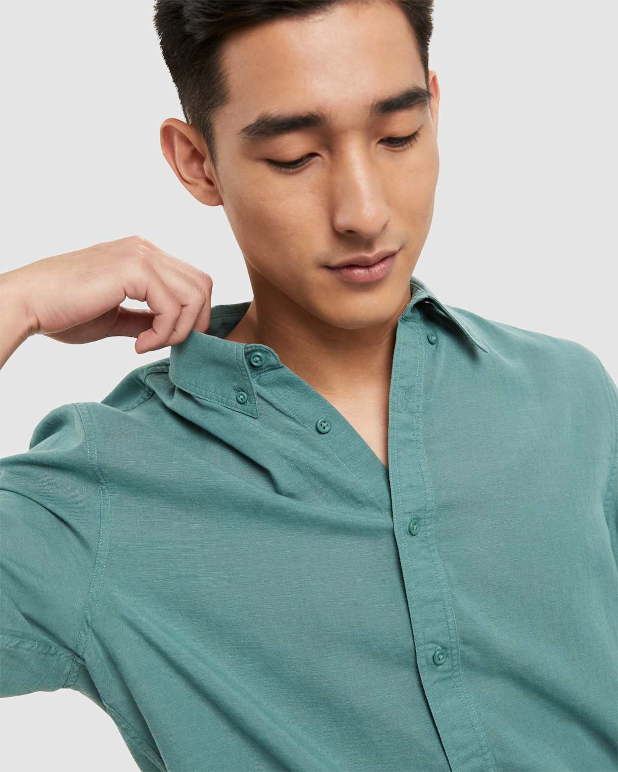 Tencel Linen Shirt in TEAL