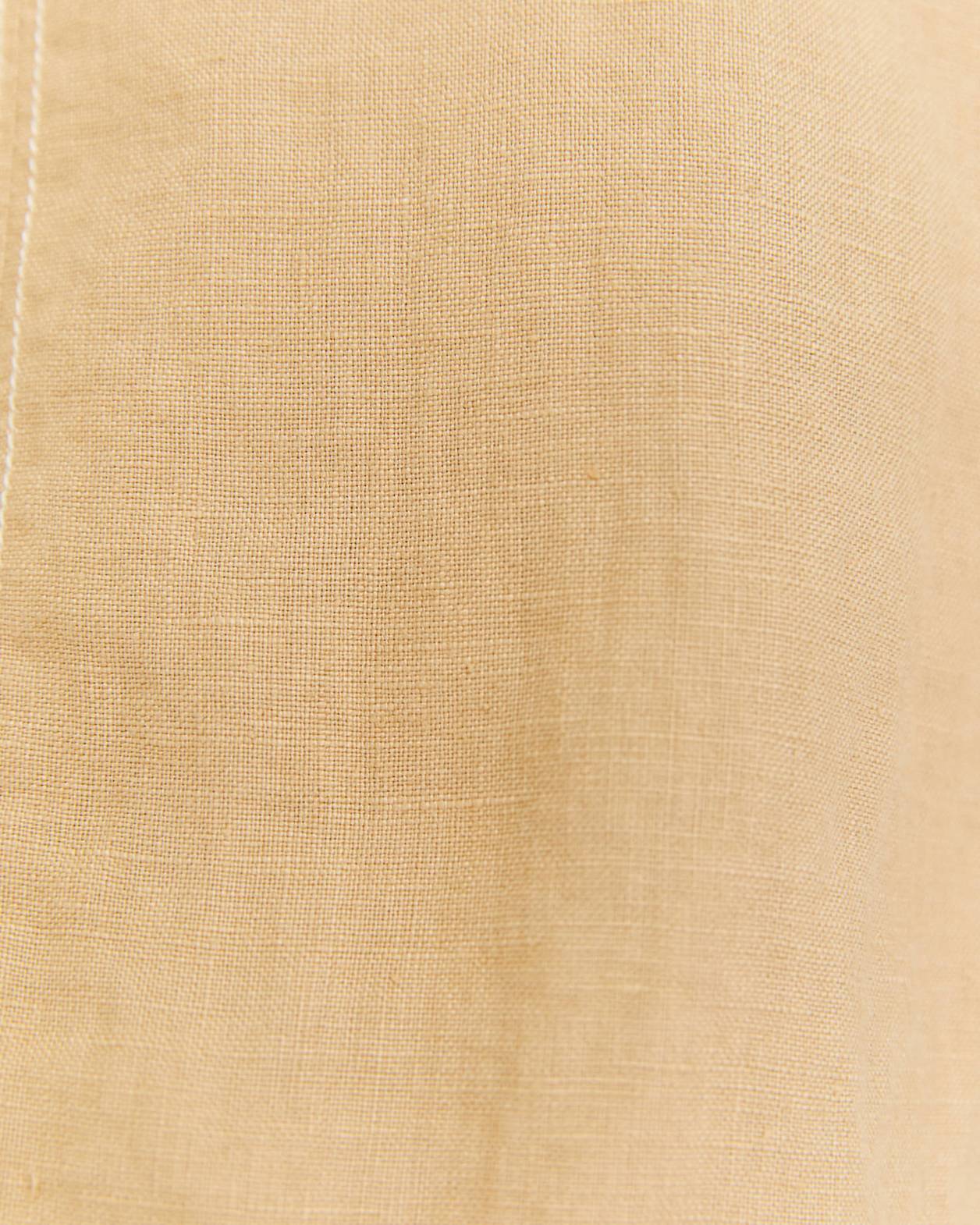 Sabine Linen Top in CAMEL