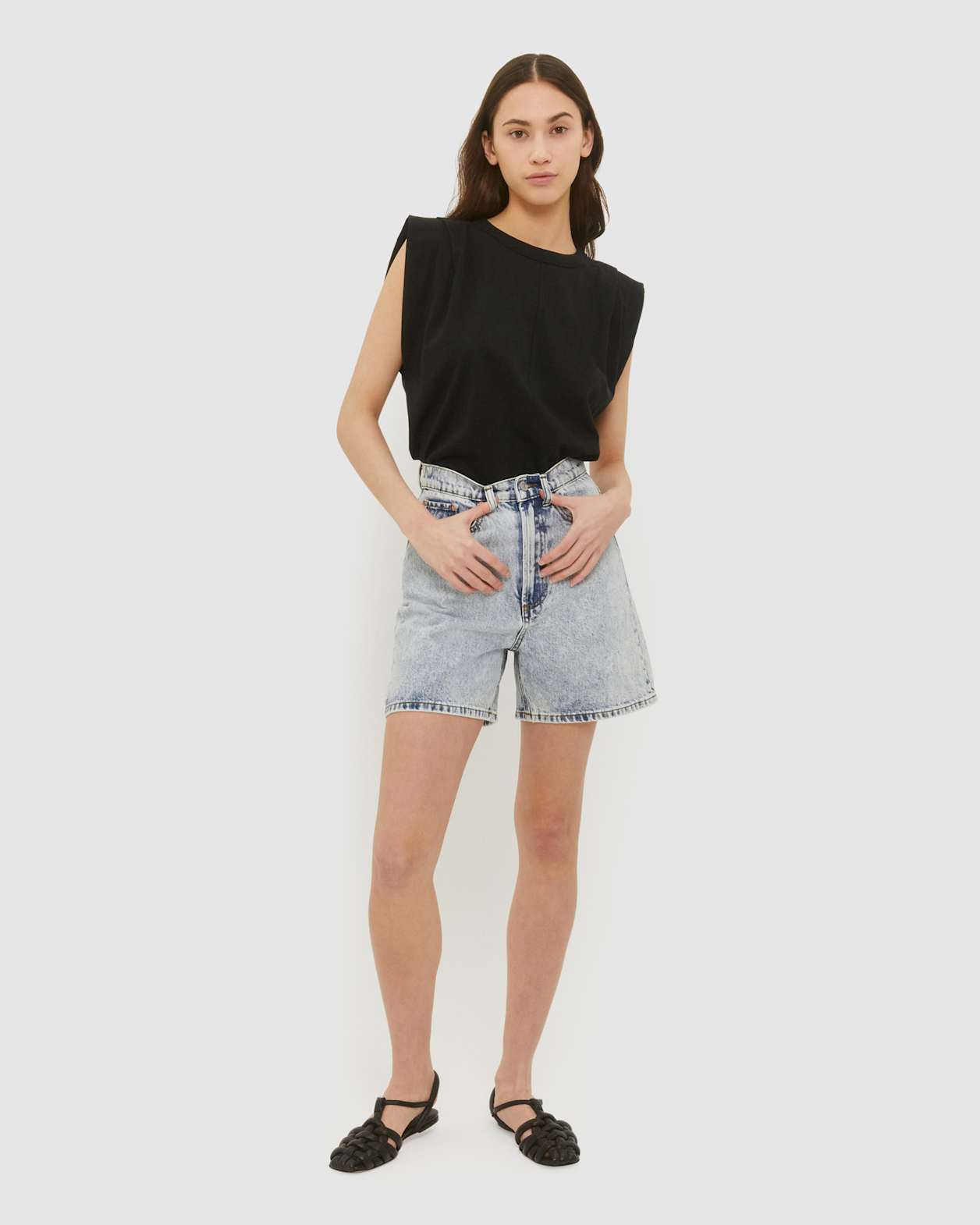Luna Organic Cotton Tank in BLACK