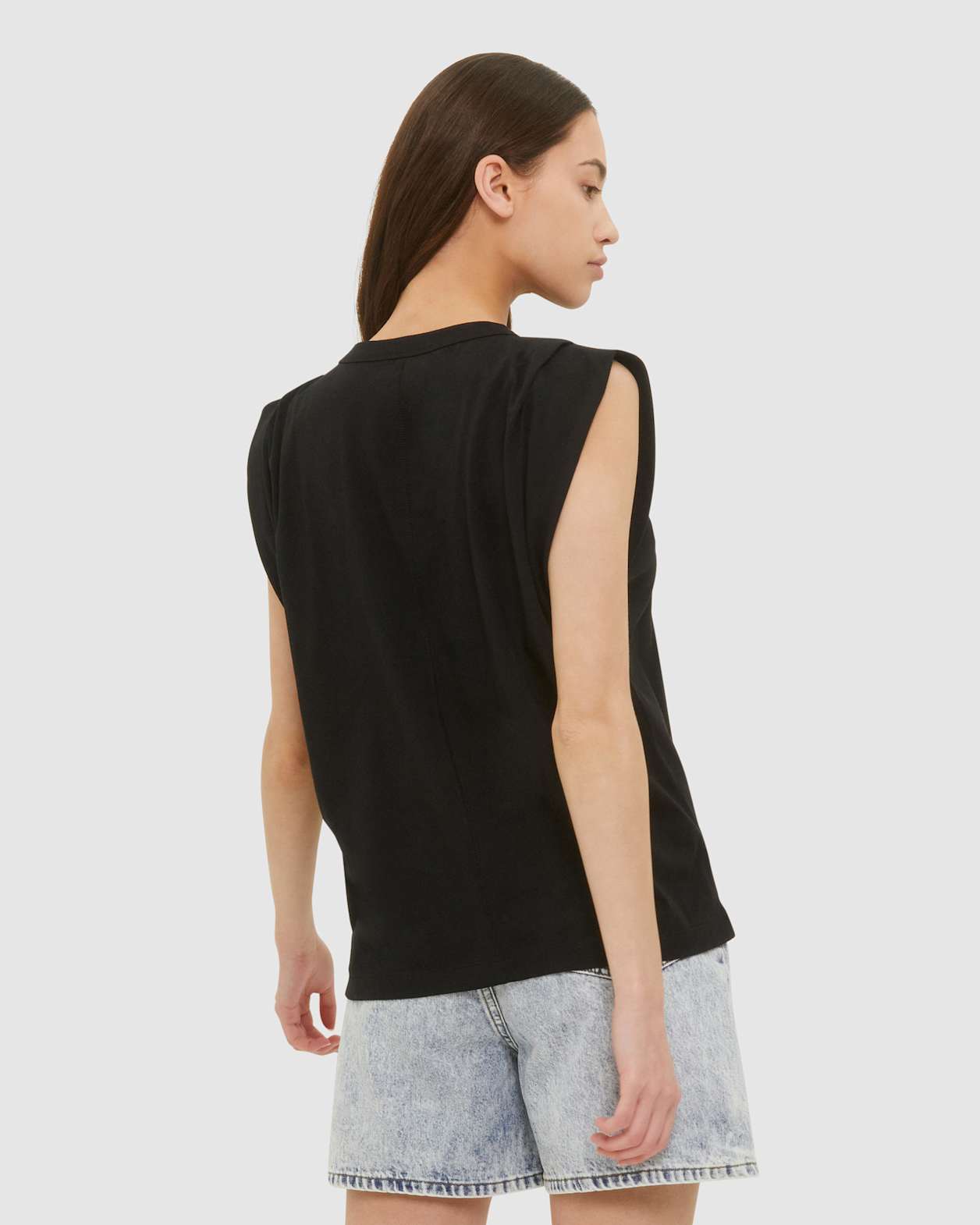 Luna Organic Cotton Tank in BLACK