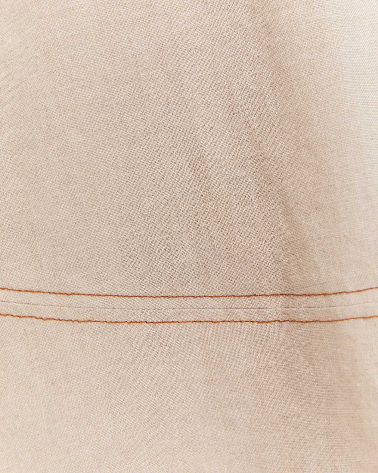 Linen Paperbag Skirt in STRING