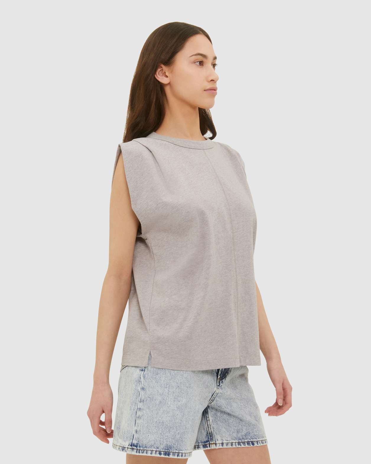 Luna Organic Cotton Tank in MAUVE