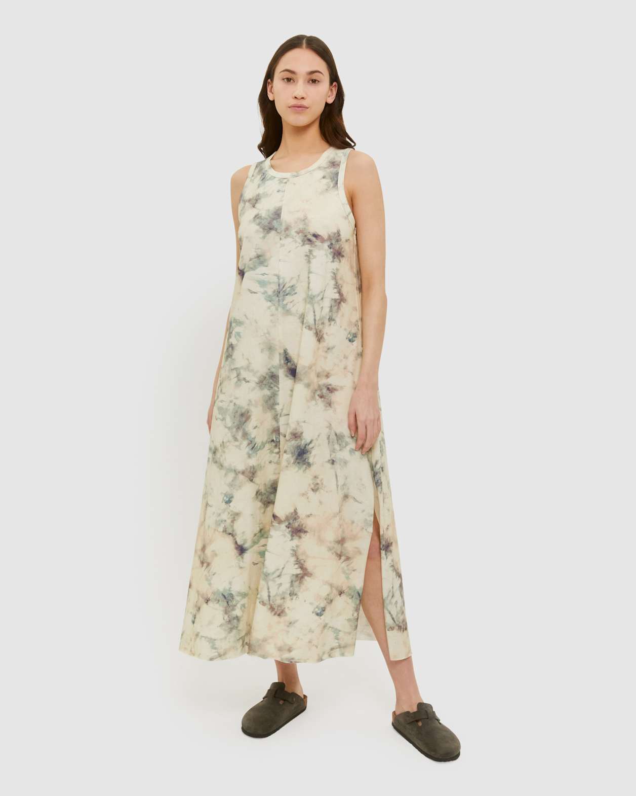 Organic Cotton Slvless Dress in MULTI