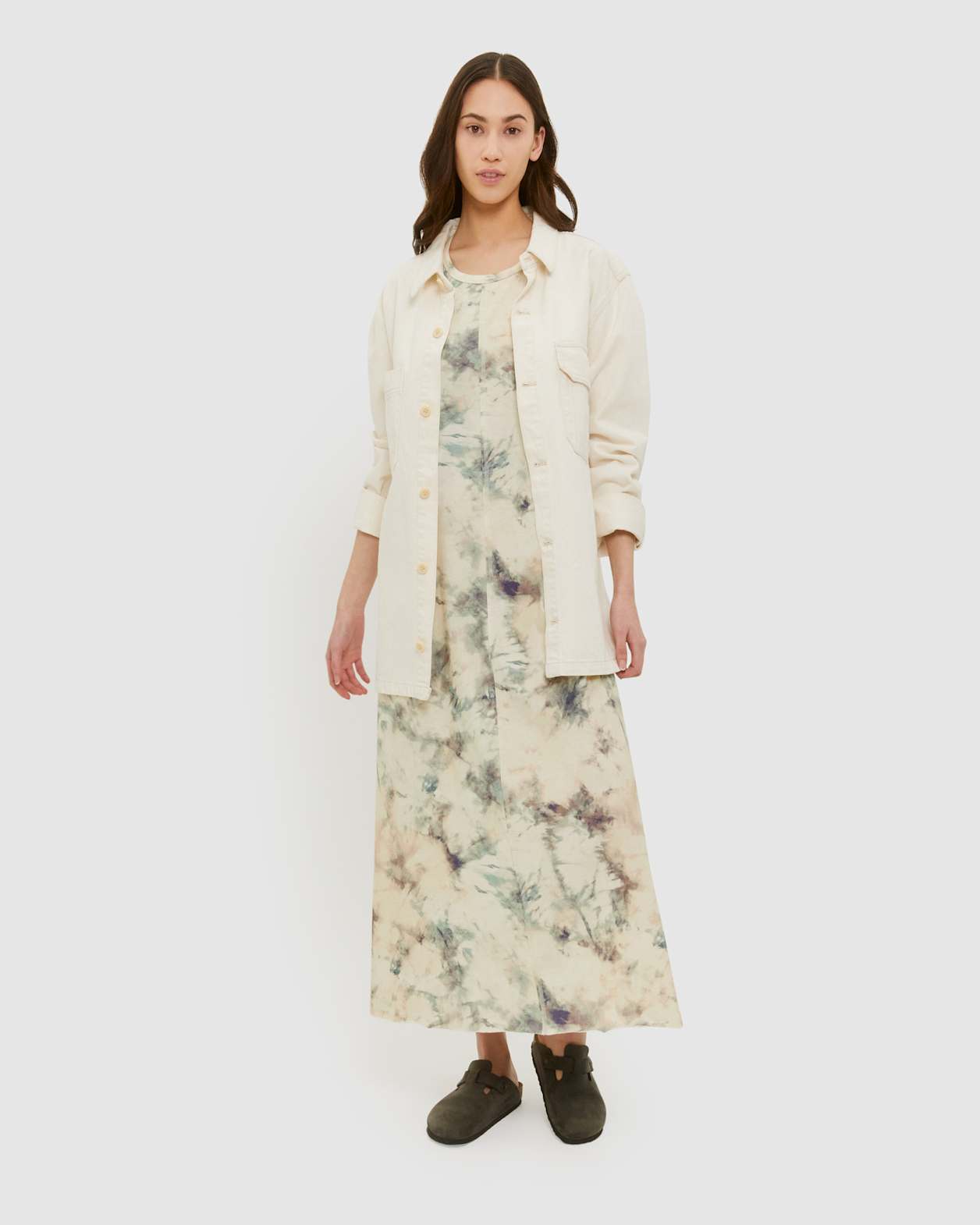Organic Cotton Slvless Dress in MULTI