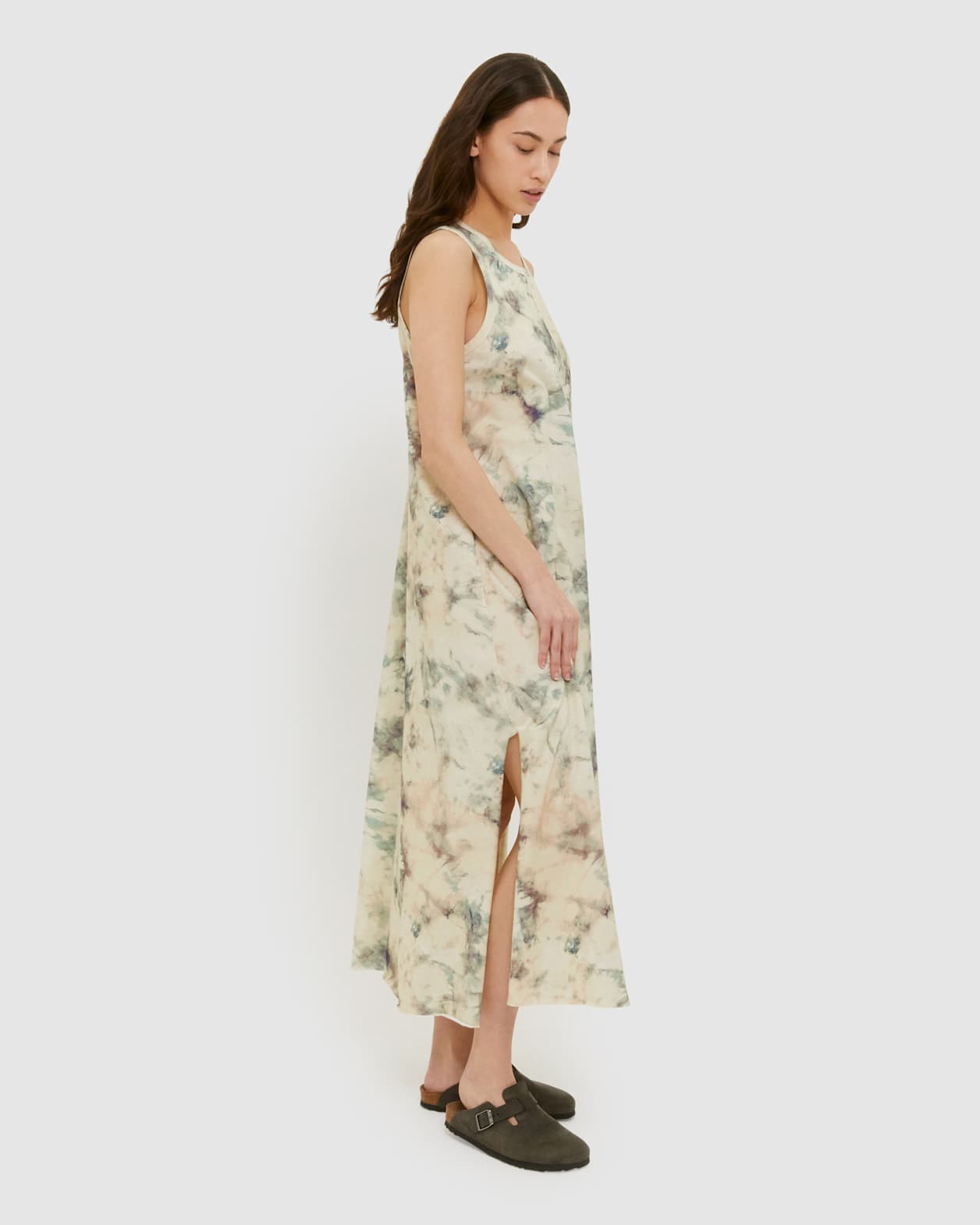 Organic Cotton Slvless Dress in MULTI