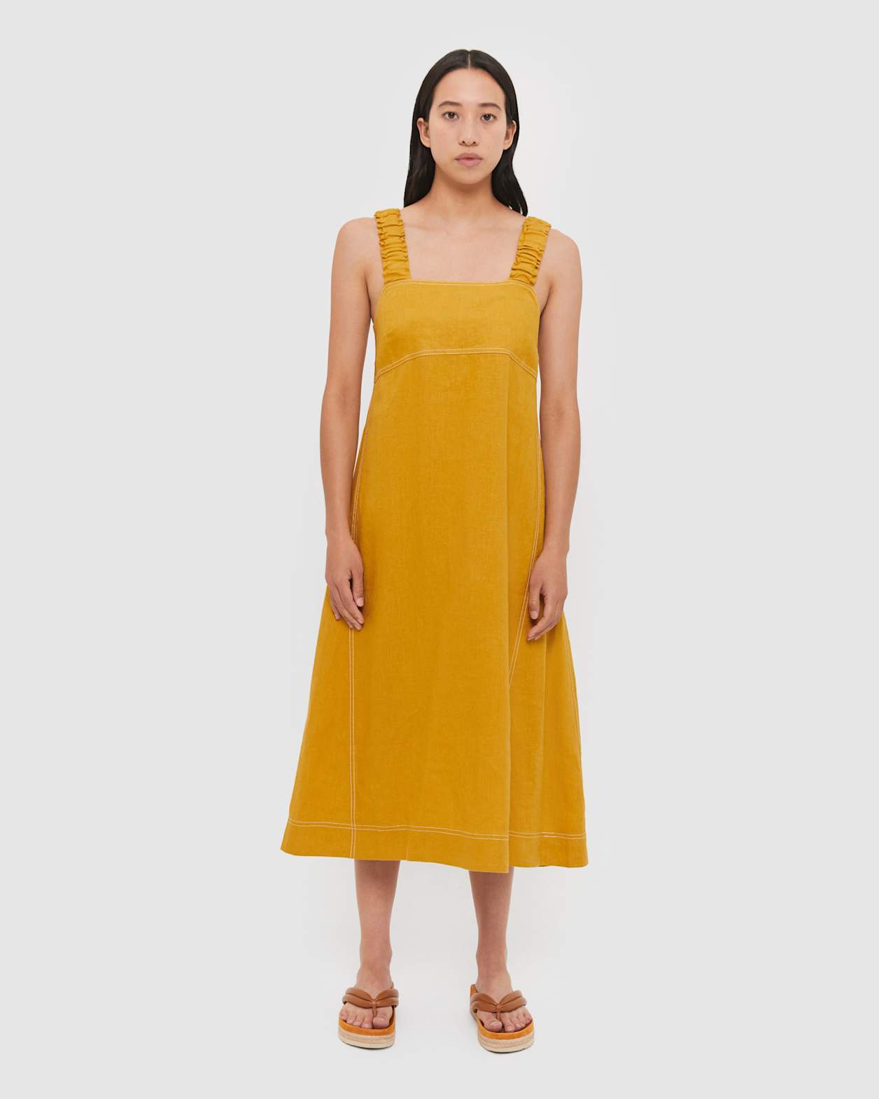 Kiki Elastic Strap Dress in GOLD