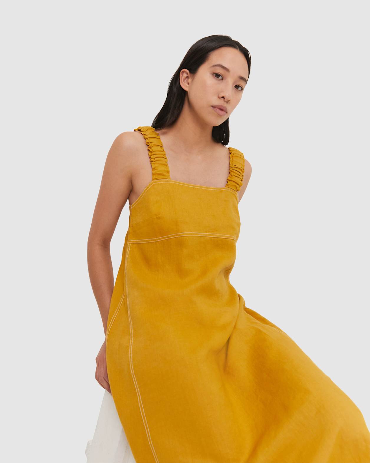 Kiki Elastic Strap Dress in GOLD