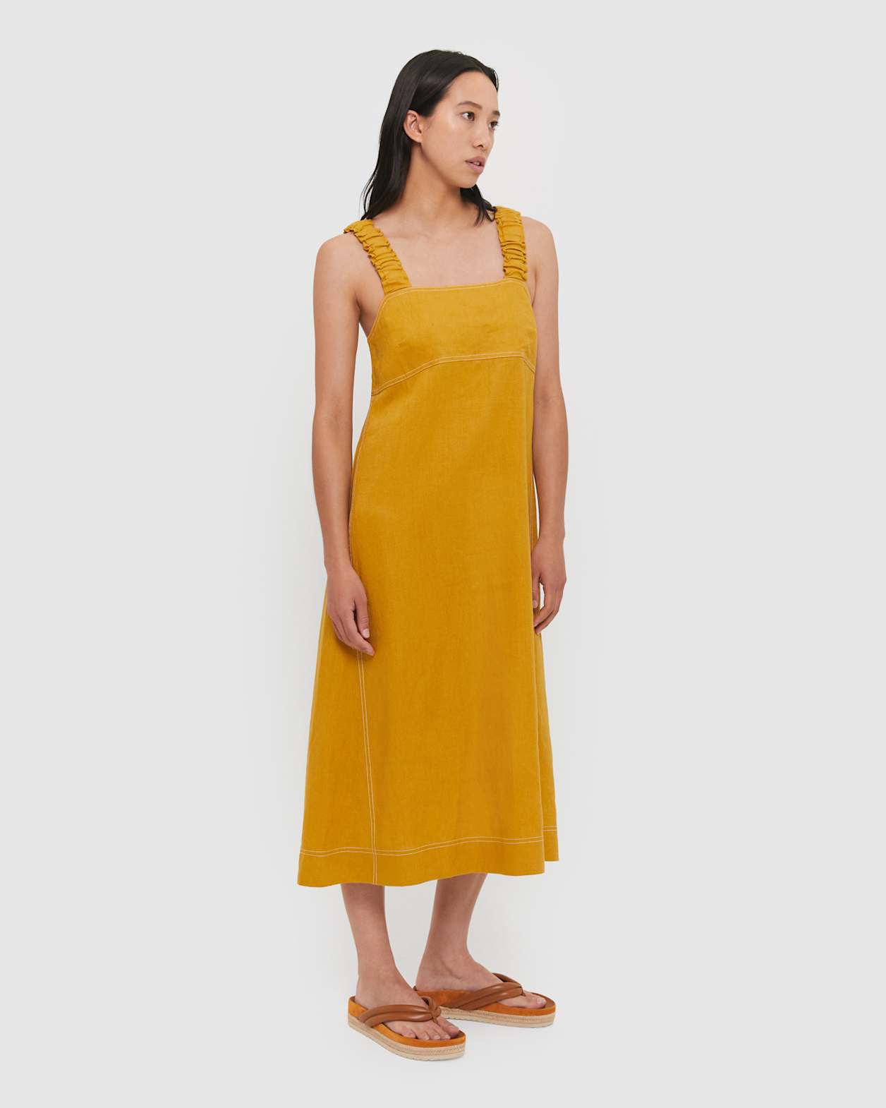 Kiki Elastic Strap Dress in GOLD