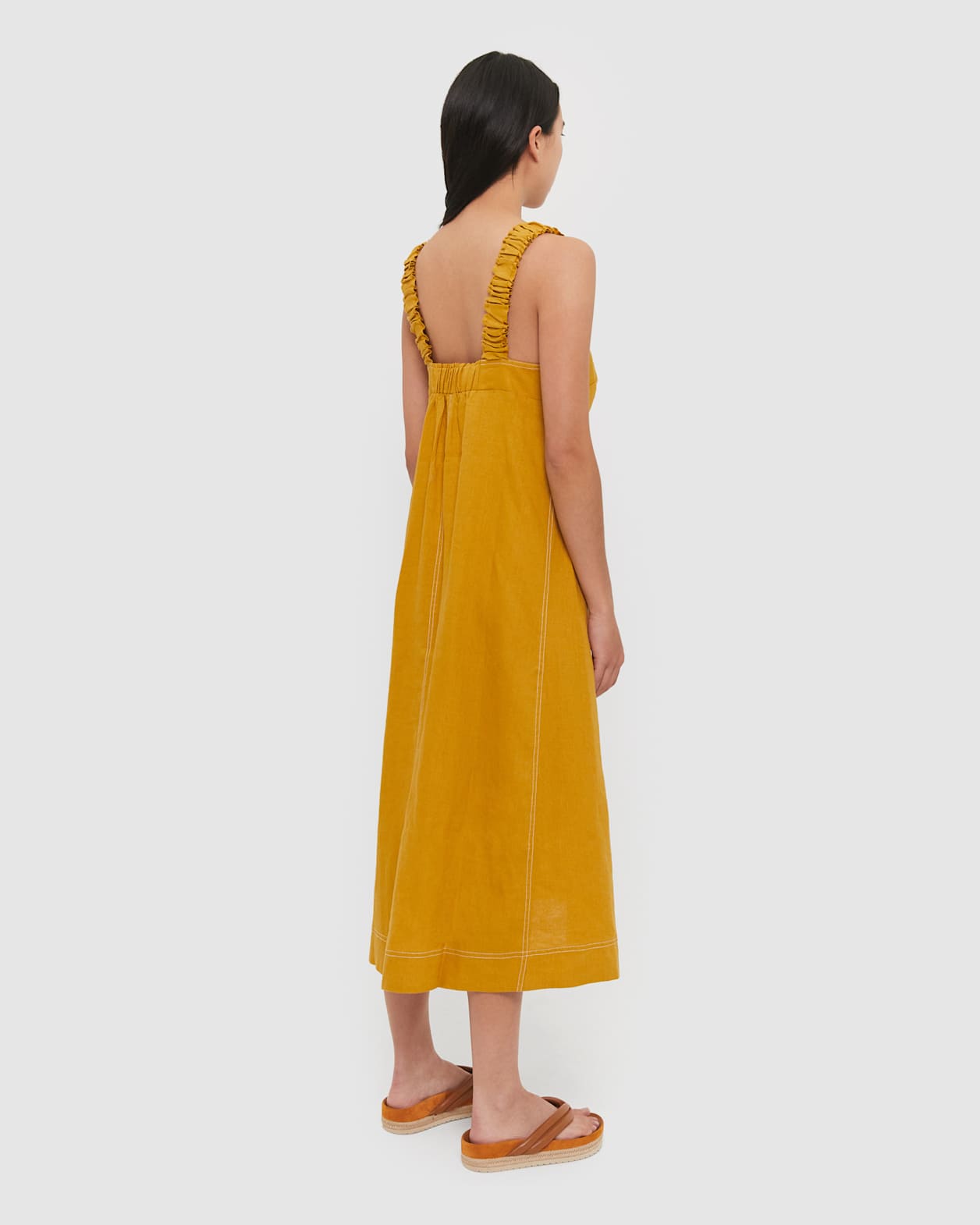 Kiki Elastic Strap Dress in GOLD