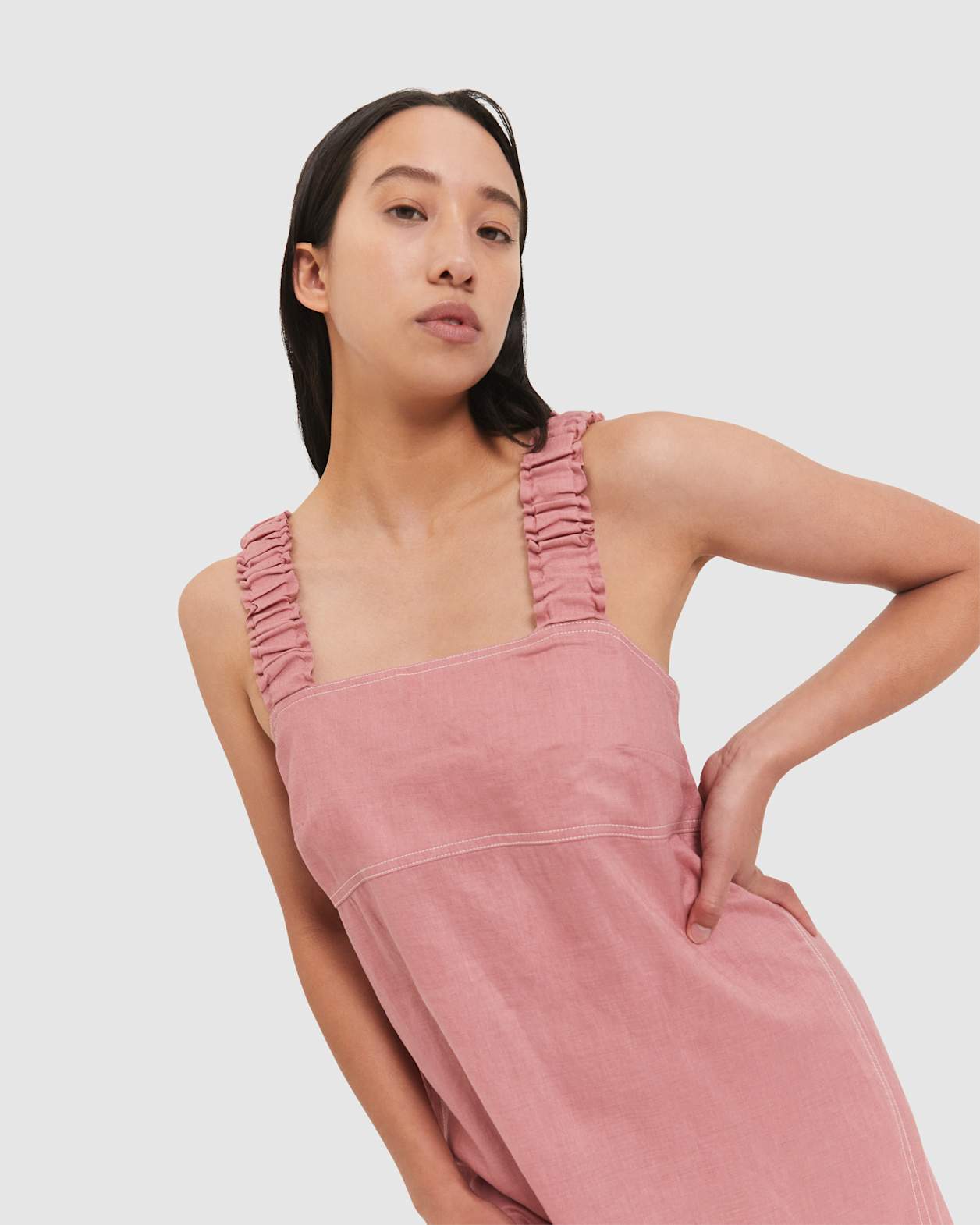 Kiki Elastic Strap Dress in PINK