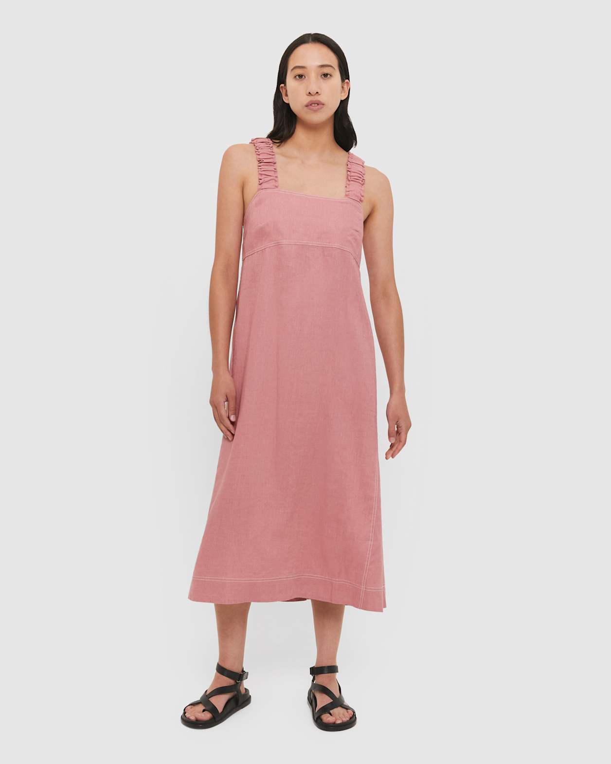 Kiki Elastic Strap Dress in PINK