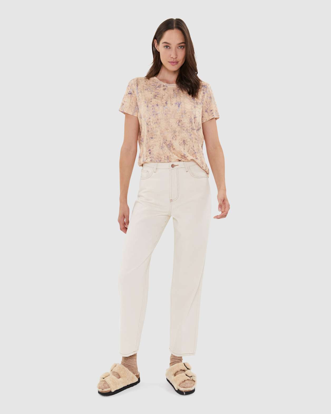 Ava Smoke Print Tee in MULTI