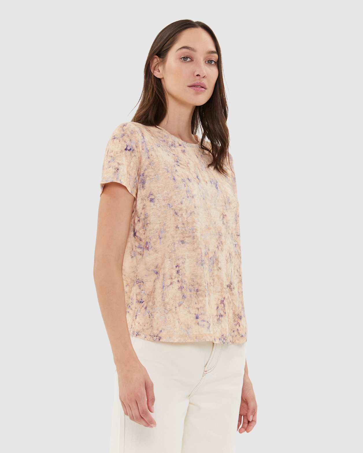 Ava Smoke Print Tee in MULTI