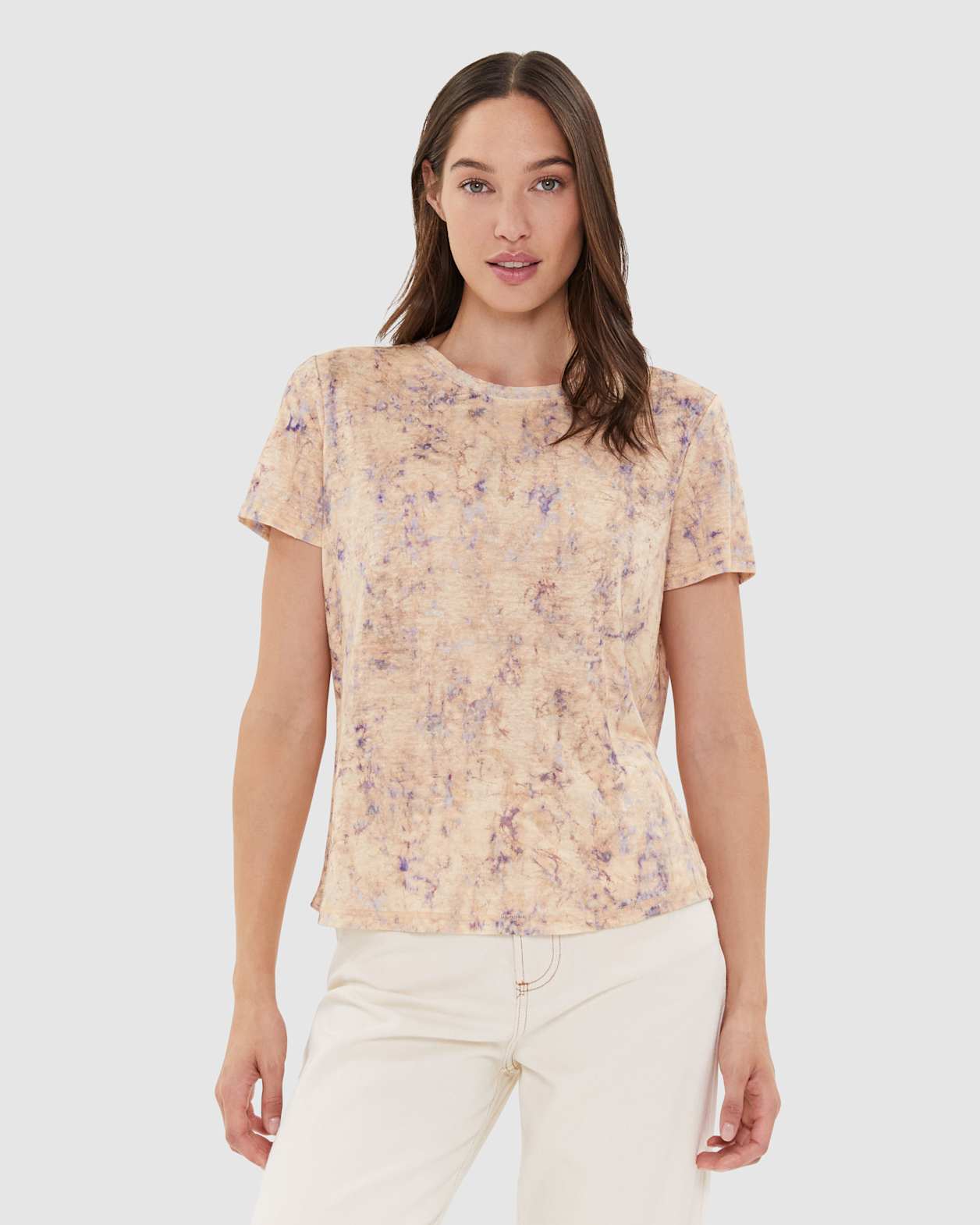 Ava Smoke Print Tee in MULTI