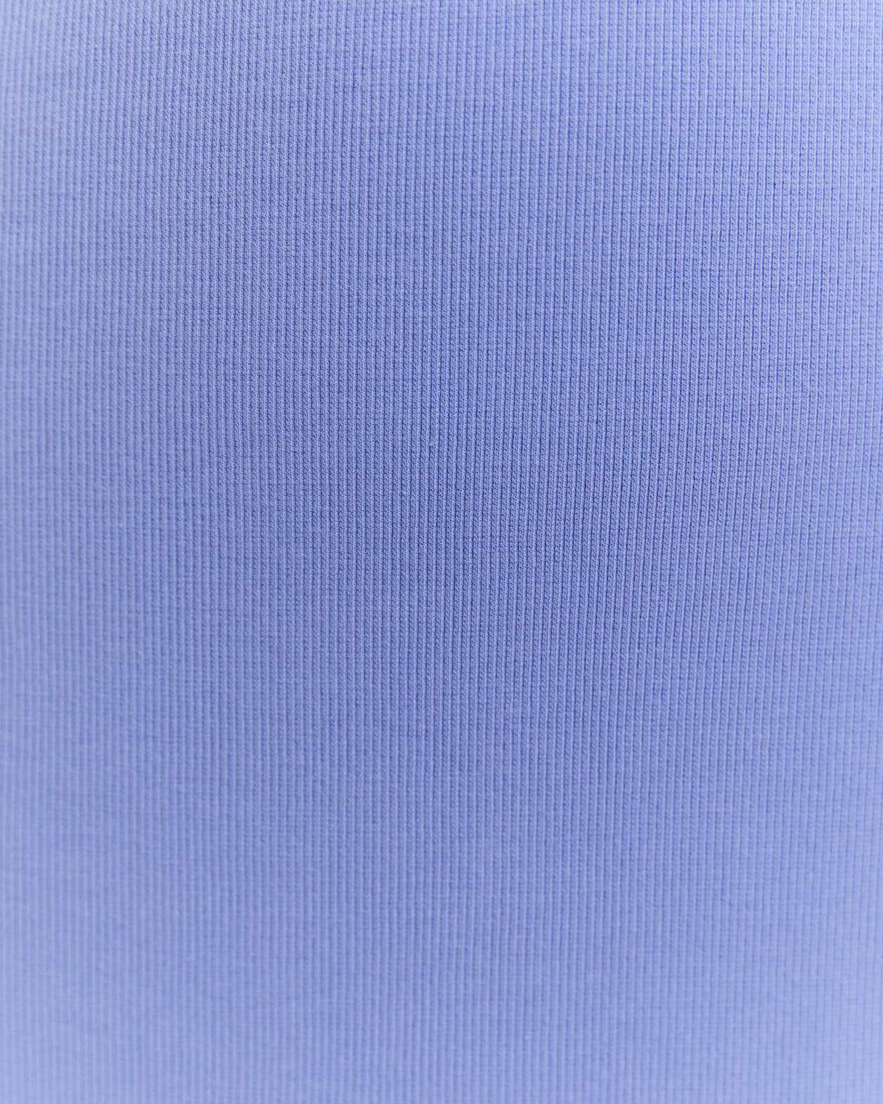 Organic Cotton Ribbed Dress in IRIS