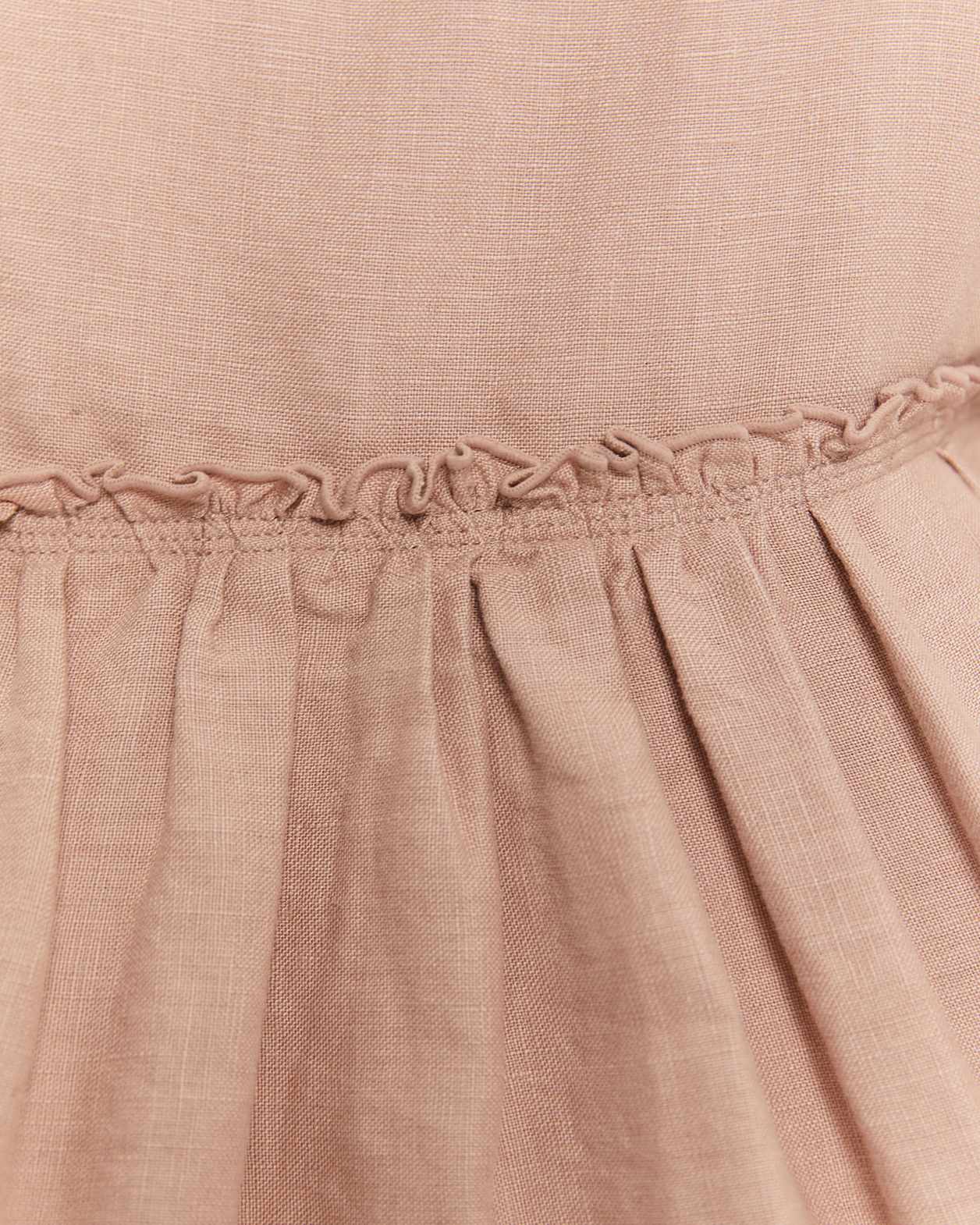 Sara Linen Mini Dress in DUSTY PINK