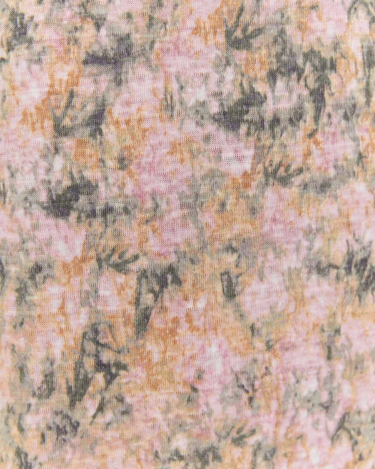 Ava Linen Printed Dress in MULTI