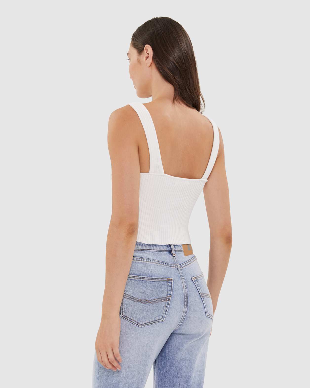 Sofia Knit Tank in OFF WHITE