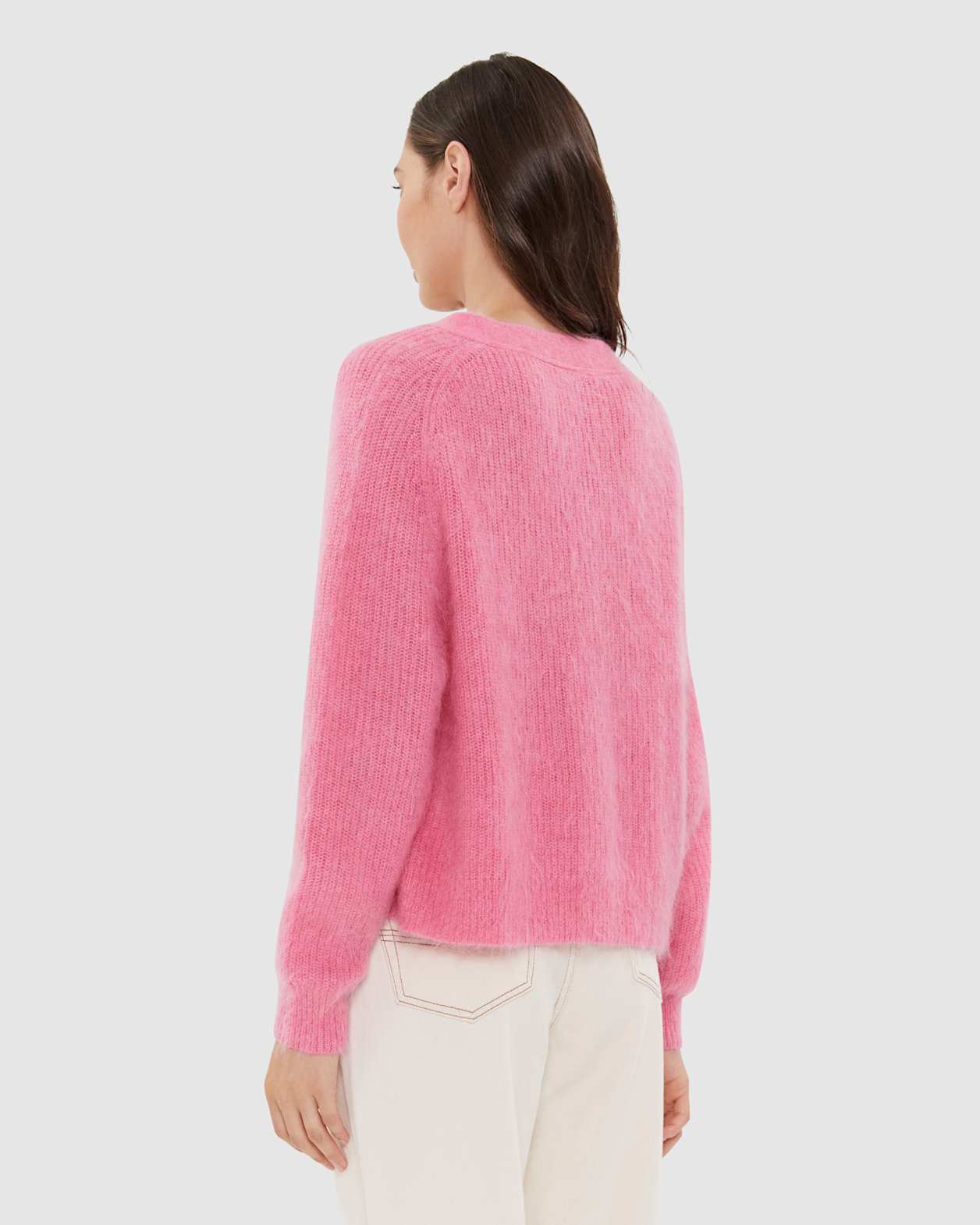 Jane Mohair Oversized Cardigan in CANDY