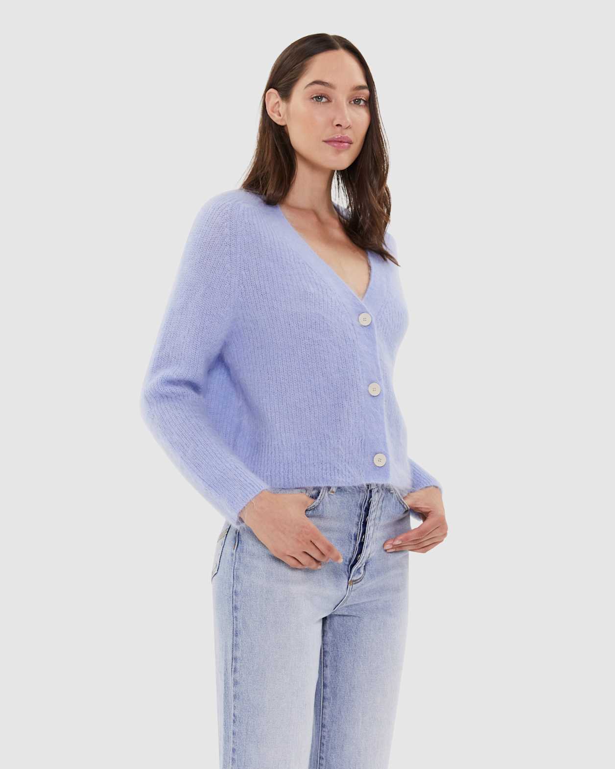 Jane Mohair Oversized Cardigan in SOFT BLUE