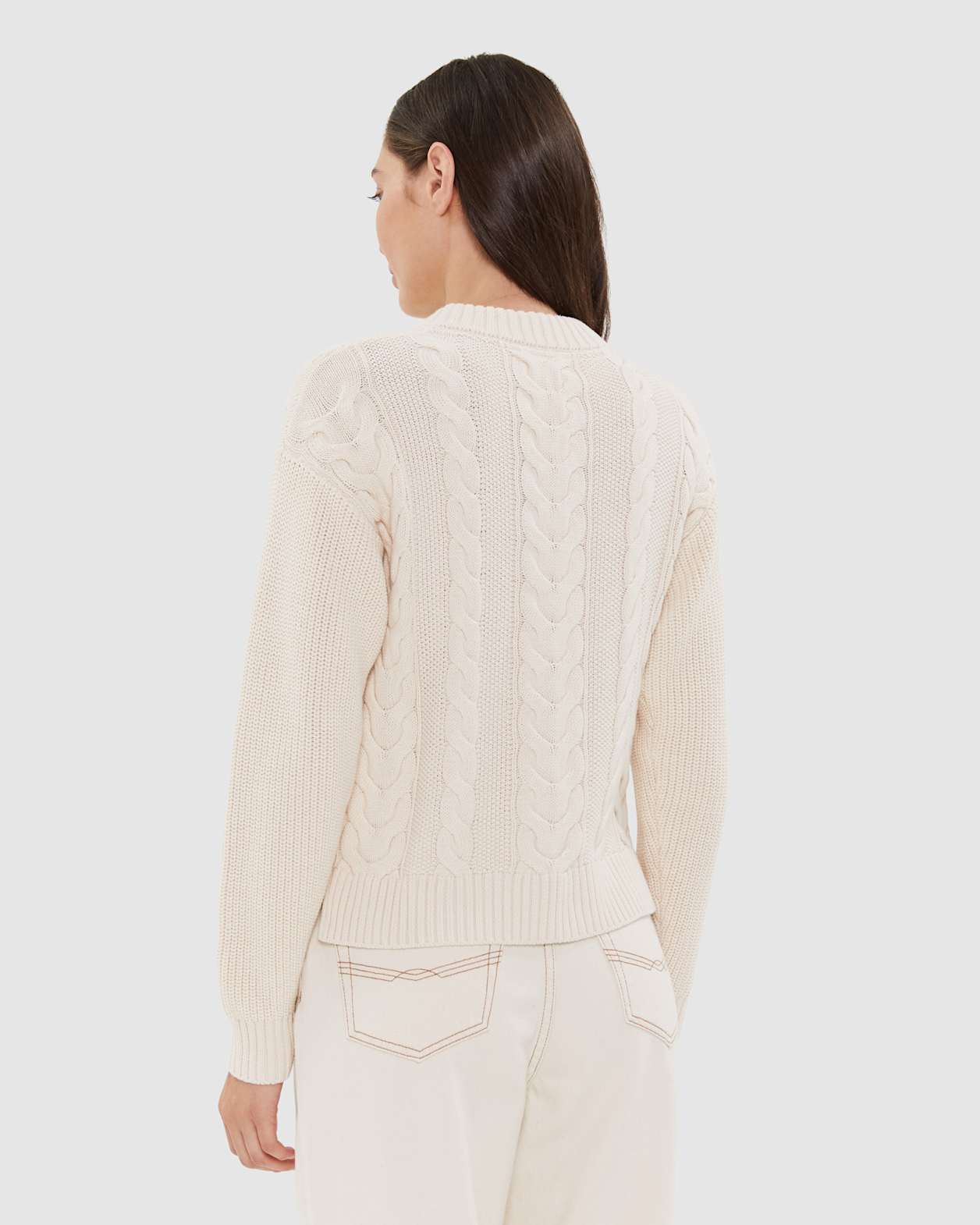 Sofia Cable Knit in CHALK
