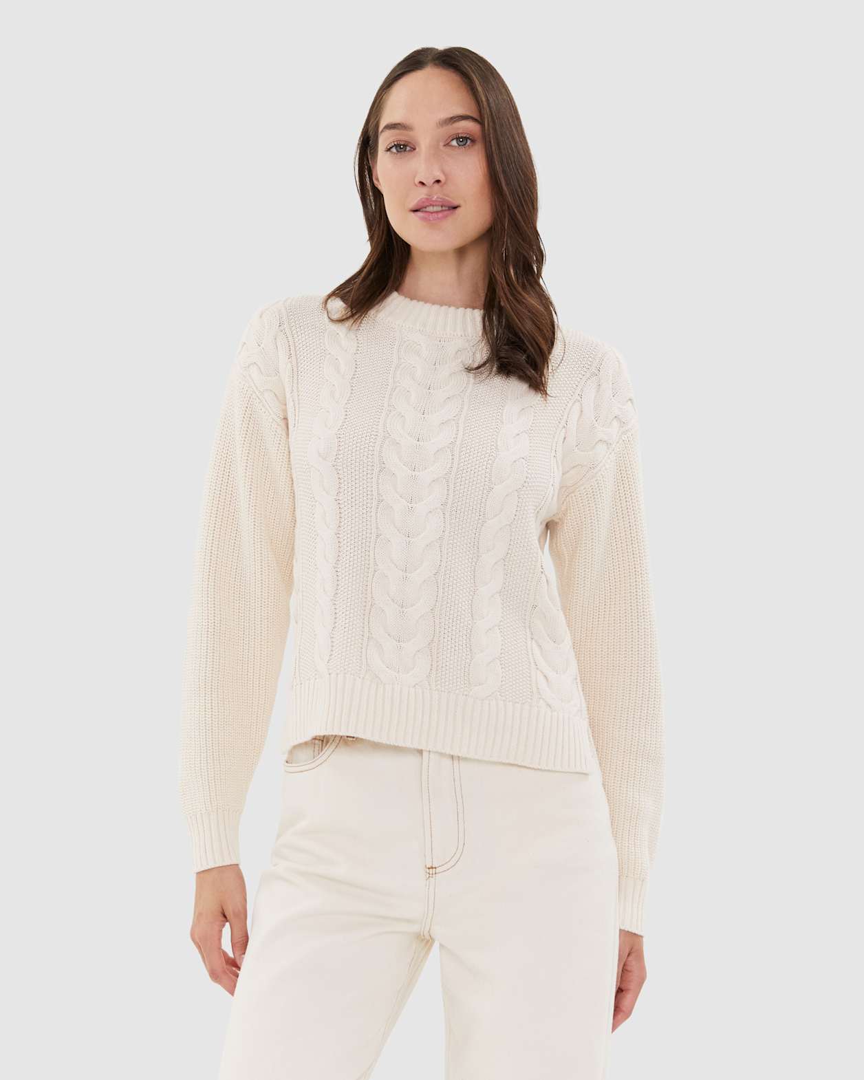 Sofia Cable Knit in CHALK