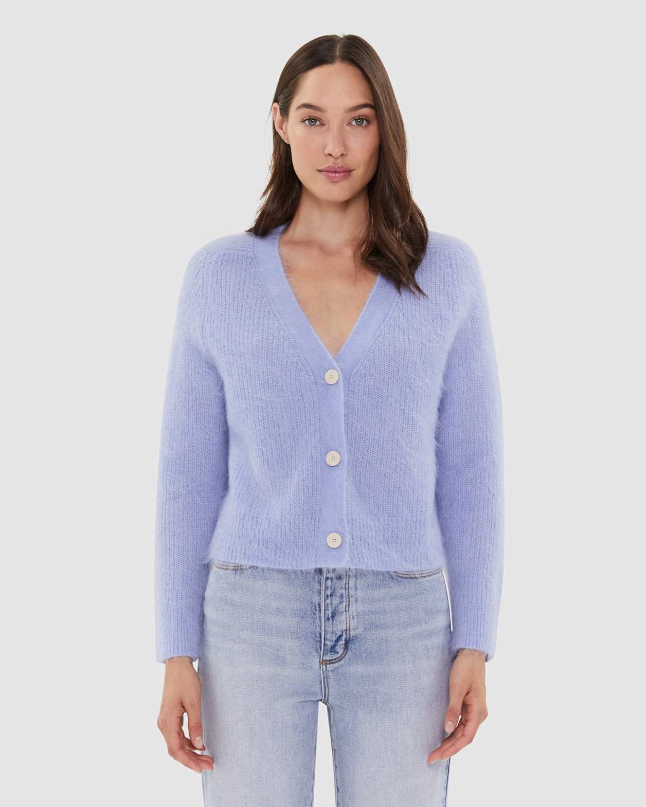 Jane Mohair Oversized Cardigan in SOFT BLUE