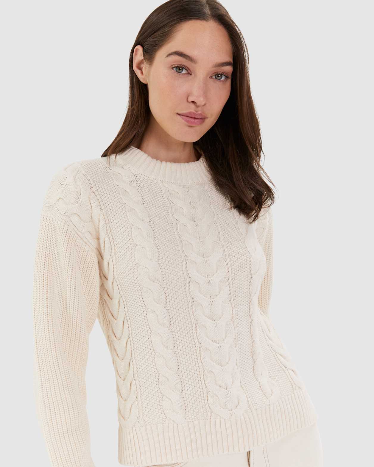 Sofia Cable Knit in CHALK
