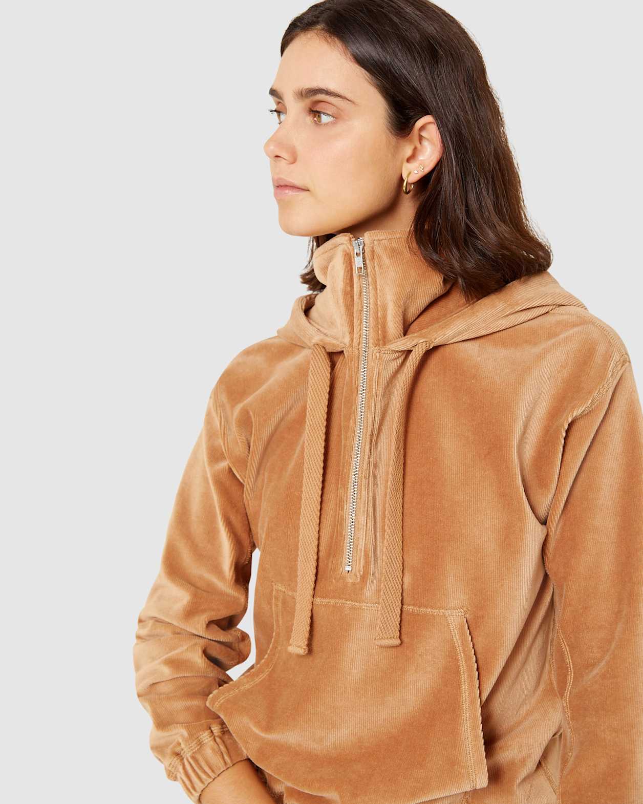 Alyse Cord Cagoule in BISCUIT