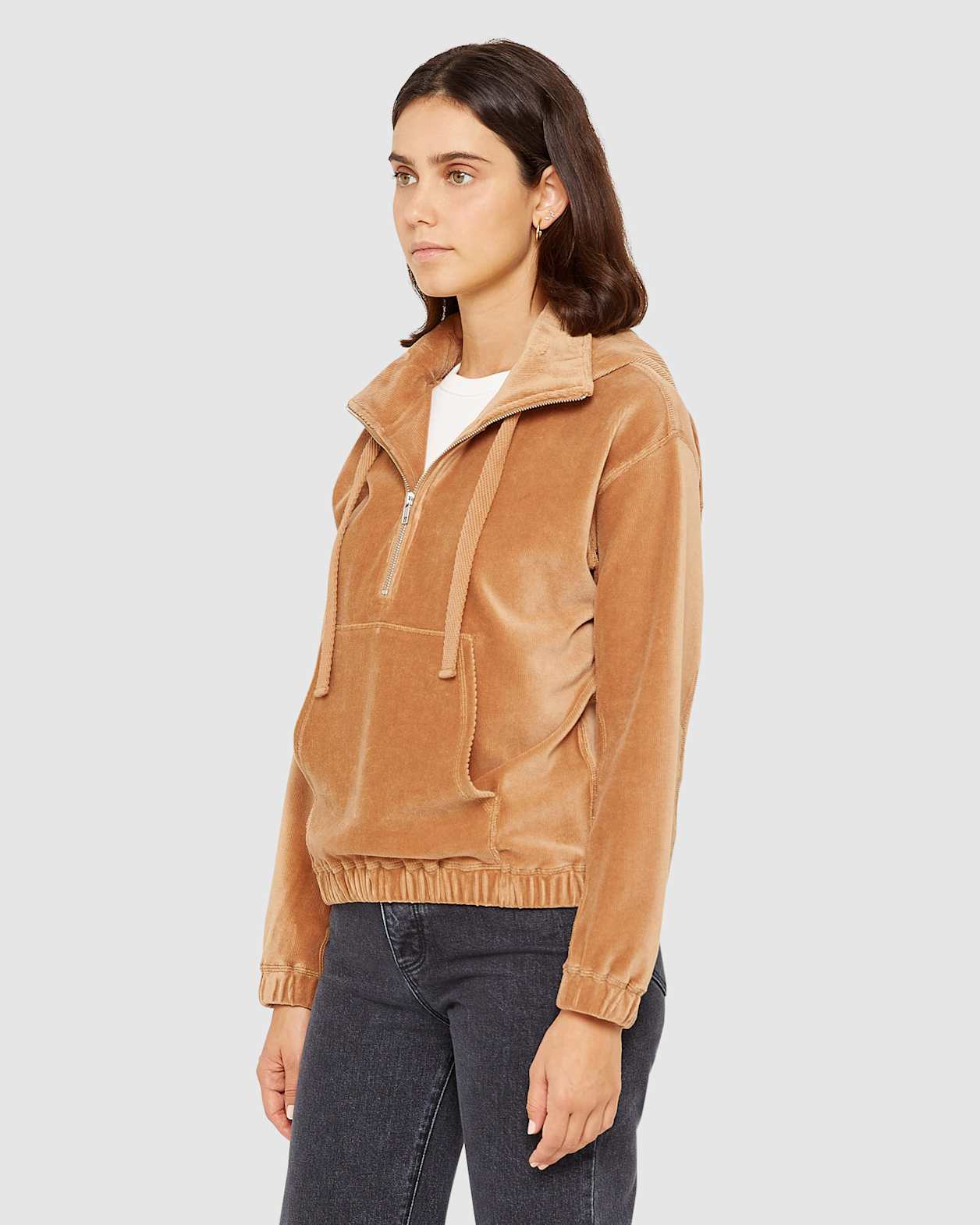 Alyse Cord Cagoule in BISCUIT