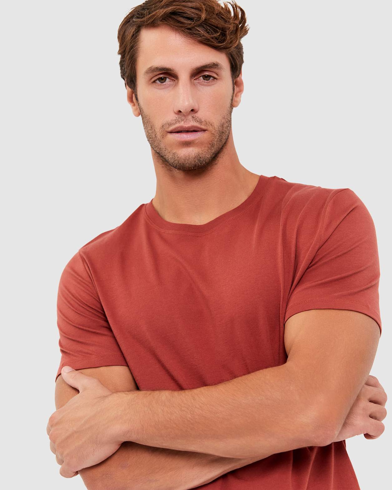 Essential Crew Neck Tee in PAPRIKA
