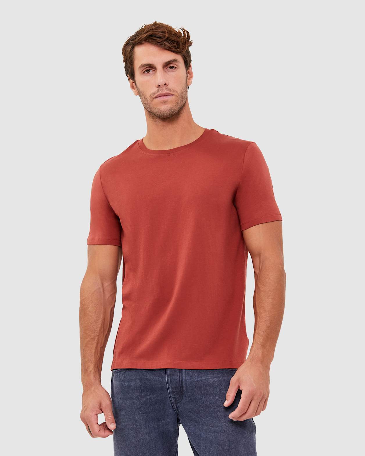 Essential Crew Neck Tee in PAPRIKA