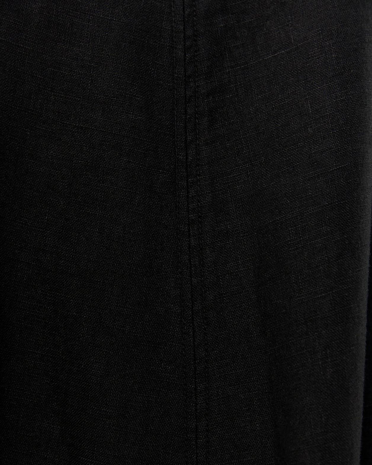 Sabine Linen Swing Dress in BLACK
