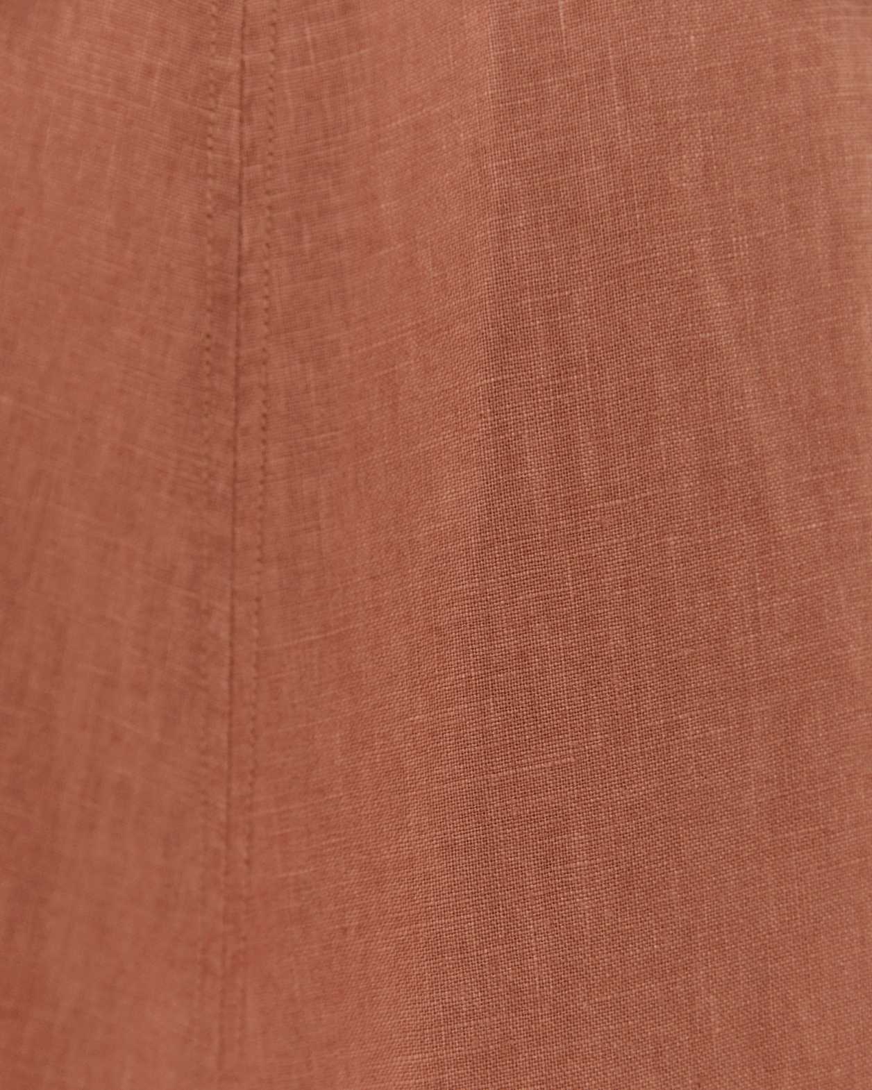 Sabine Linen Swing Dress in RUST