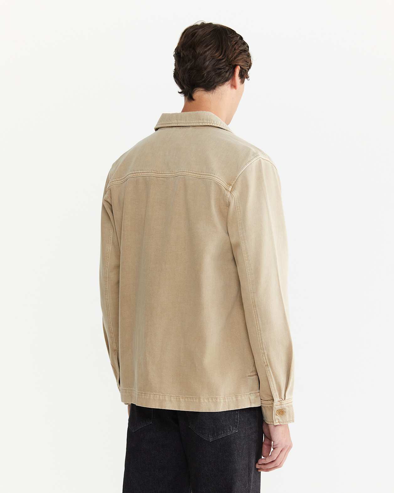 Overdyed Shirt Jacket in NEUTRAL