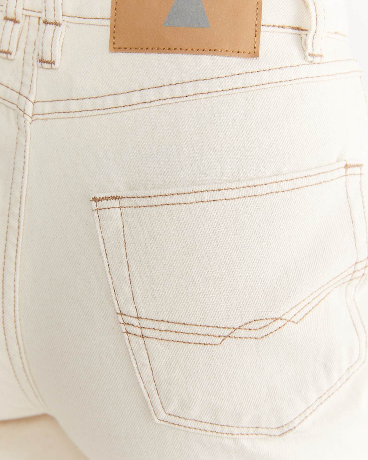 Keeks High Rise Straight Jean in ECRU