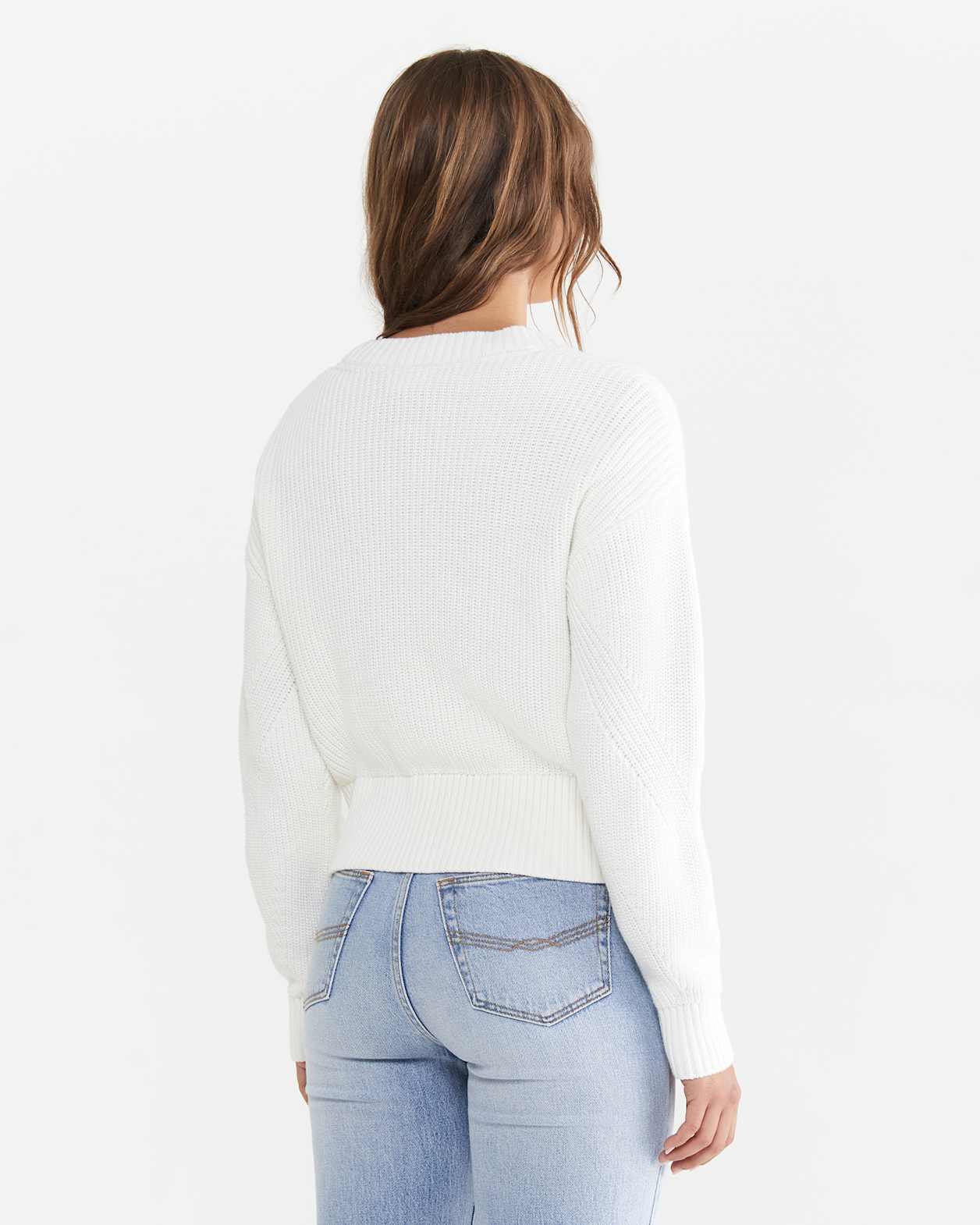 Sofia Knit Cardigan in OFF WHITE