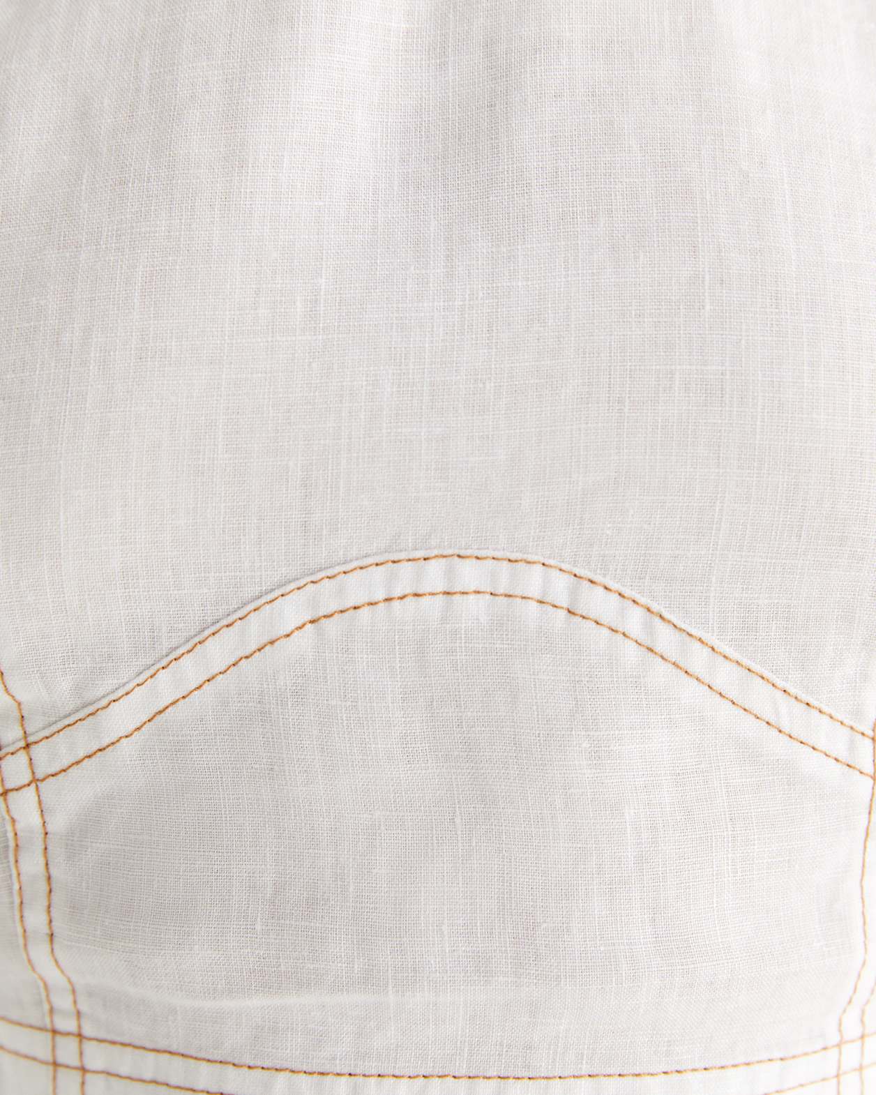 Charlie Linen Puff Sleeve Top in WHITE